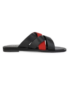 Alberto Torresi 270 Trendy Non Stitched Strap RedLeather Slippers -Modern Shoes World DSC 8442 2