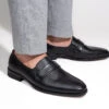 Alberto Torresi Fox Leather Black Slip On Formal Shoes -Modern Shoes World DSC 8853