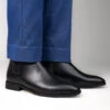 Alberto Torresi Synthetic Black Chelsea Boots For Men