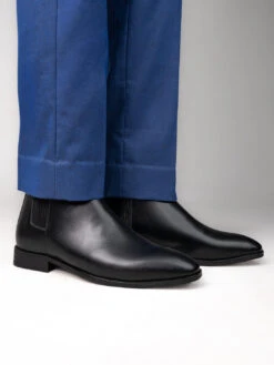 Alberto Torresi Synthetic Black Chelsea Boots For Men