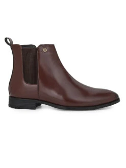Alberto Torresi Synthetic Brown Chelsea Boots For Men -Modern Shoes World DSC 9486 2