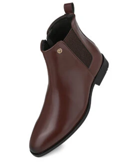 Alberto Torresi Synthetic Brown Chelsea Boots For Men -Modern Shoes World DSC 9487 2