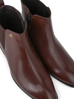 Alberto Torresi Synthetic Brown Chelsea Boots For Men -Modern Shoes World DSC 9490
